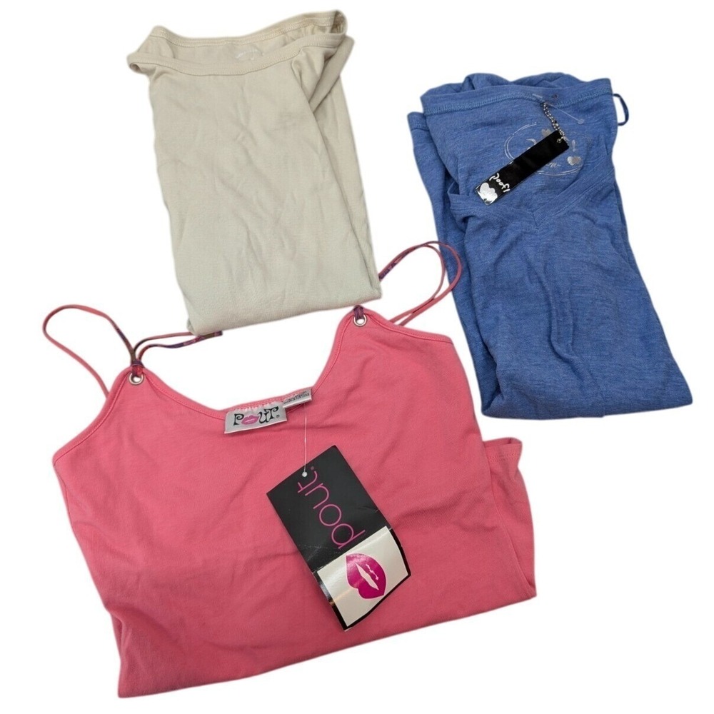 Lot of 3 Pout/Poof Top Women Sz M Summer Spring Pullover Casual‎ Multicolor NWT